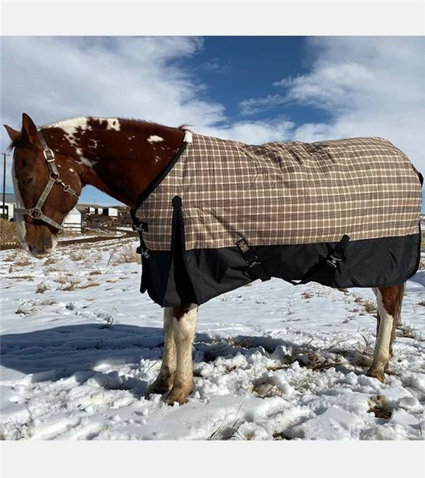 Baker Black Label Heavy Weight Turnout Blanket 400 Original Plaid / 74