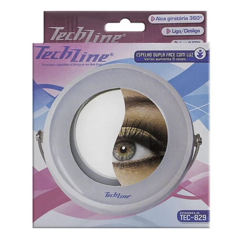 Espelho Dupla Face Techline Com Led TEC829