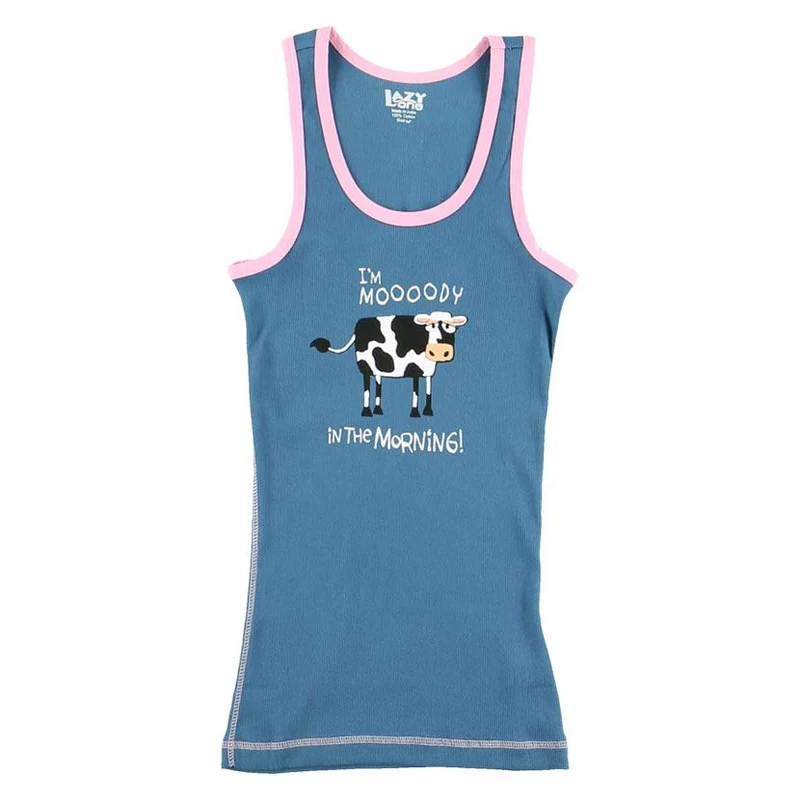 LazyOne Womens Mooody in the Morning PJ Tank Top X-Small / One Colour