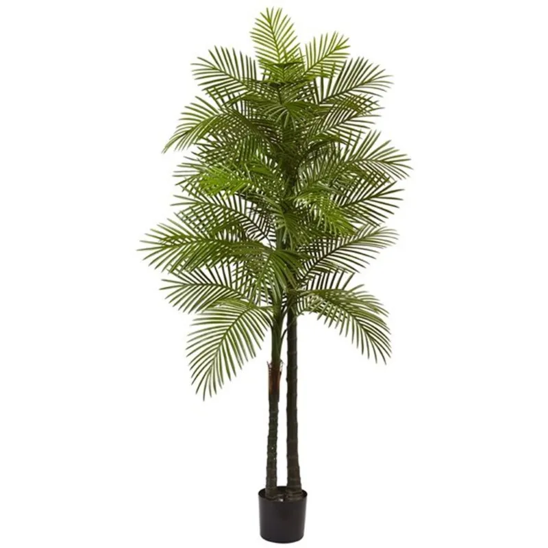 Nearly Natural Robellini Palm Tree Uv Resistant - Indoor/Outdoor - 7-ft - Green