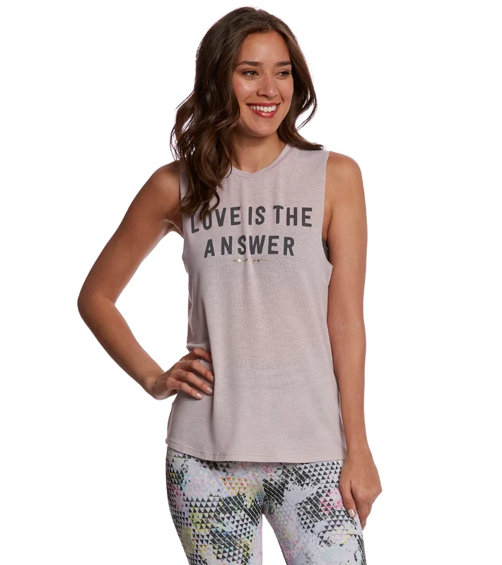Spiritual Gangster Love Is The Answer Muscle Tank Rosewater / M