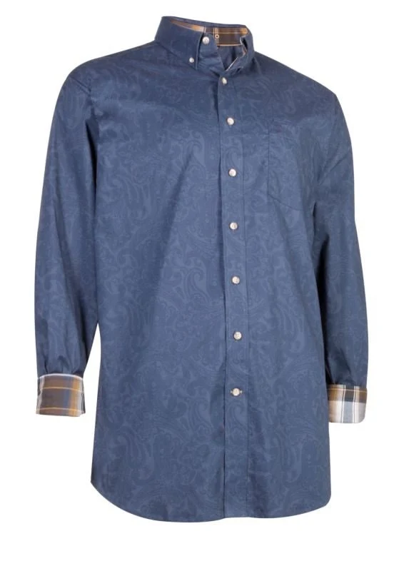 Noble Outfitters Mens Generations Fit Shirt Royal Blue Plaid / Small