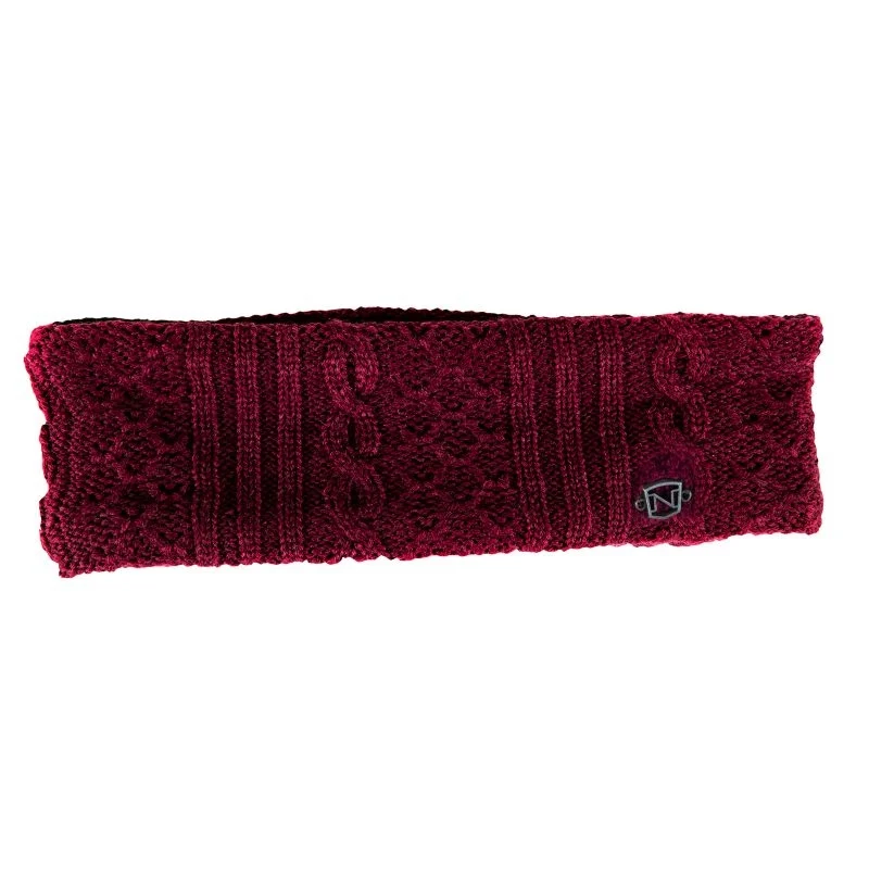 Noble Outfitters Ladies Jessie HeadbandBk/Wh Cranberry