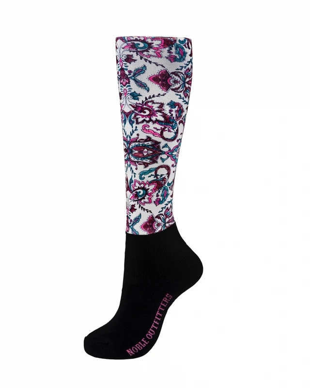 Noble Equestrian Ladies Over the Calf Peddies Multi