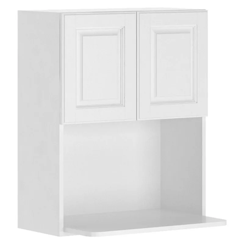 Eklipse Microwave Kitchen Cabinet with 2 Doors - Cristal Collection - 24-in - White