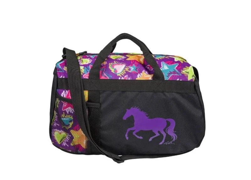 AWST Galloping Horse Duffle Bag Purple / 18"L x 11"H x 9"W