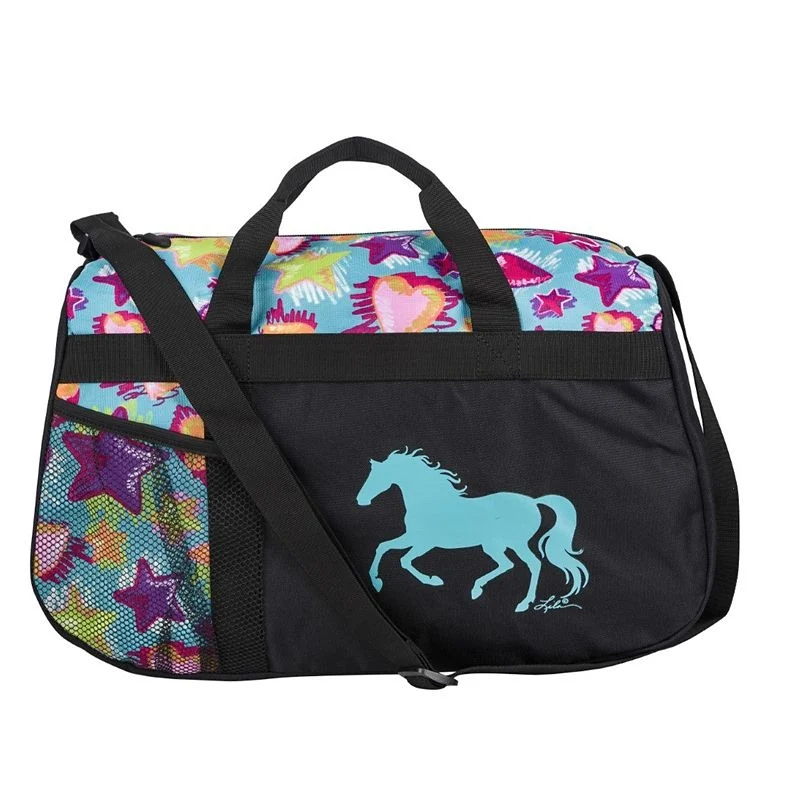AWST Galloping Horse Duffle Bag Black / 18"L x 11"H x 9"W