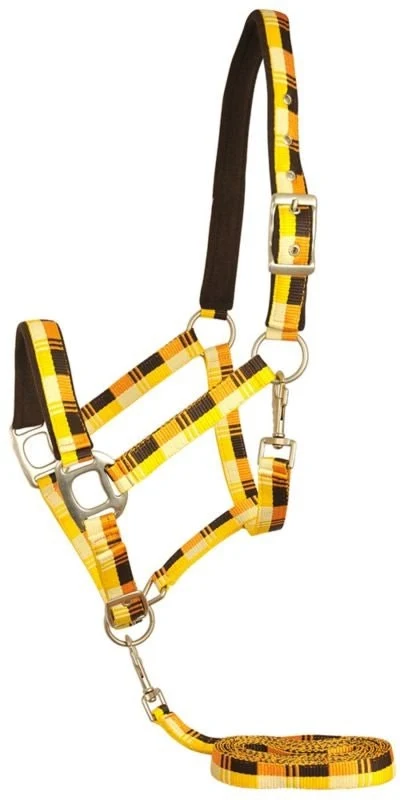 Gatsby Terra Fleece Nylon Halter Yellow/Brown/Tan/Orange / Oversize
