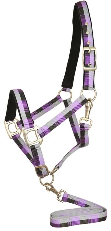 Gatsby Terra Fleece Nylon Halter Lilac/Silver/DarkGrey/Purple / Cob
