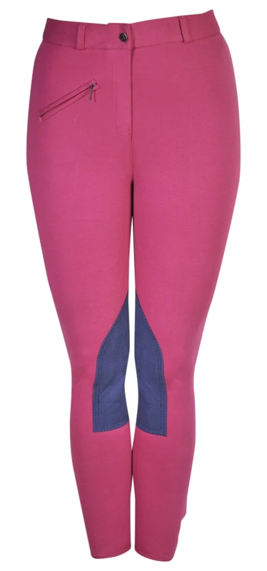 Ashley Ladies Clarino Knee Patch Breech Fuschia / 34