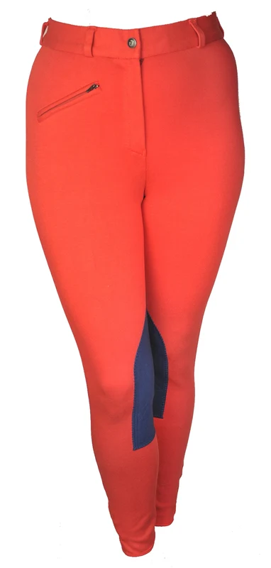 Ashley Ladies Clarino Knee Patch Breech Red / 24