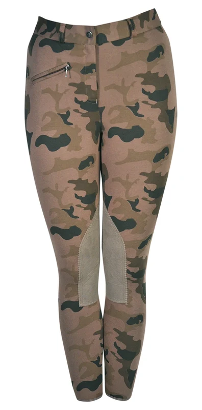 Ashley Ladies Clarino Knee Patch Breech Camoflauge / 36