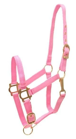 Gatsby Adj Nylon Halter/Snap Pink / Cob