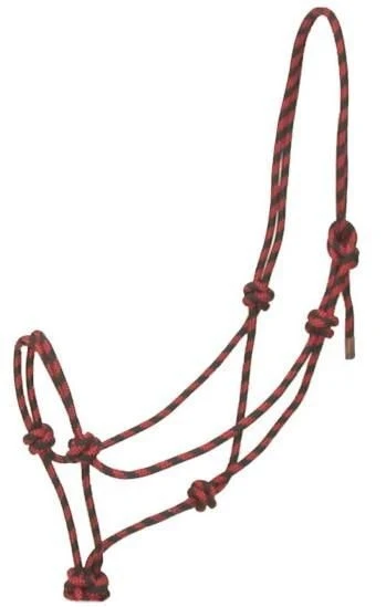 Gatsby Cowboy Rope Halter Horse Red/Black / Horse