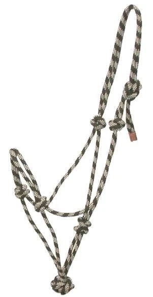 Gatsby Prof Cowboy Rope Halter Black/Beige / Horse