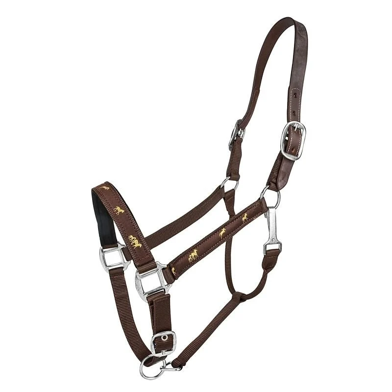 Gatsby Nylon Breakaway Halter Overlay Brown / Cob
