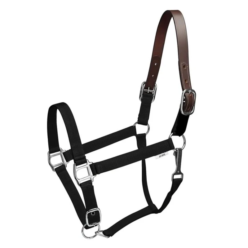Gatsby Nylon Breakaway Halter Black / Horse