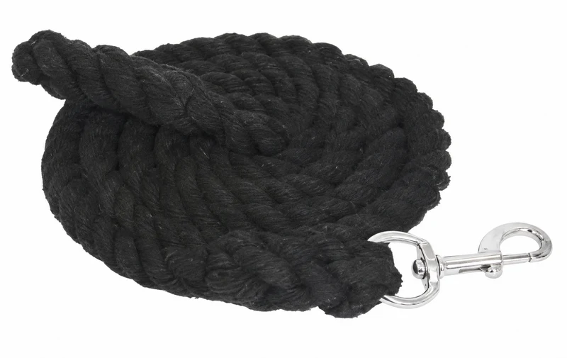 Gatsby Cotton 10ft Lead/Bolt Snap Black / 10'