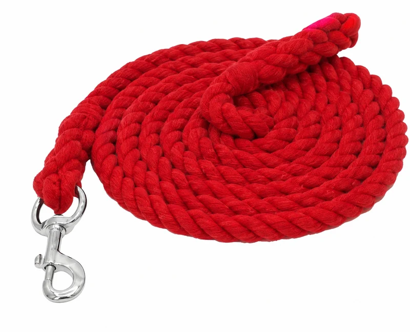 Gatsby Cotton 10' Lead with Bolt Snap Red / 10'