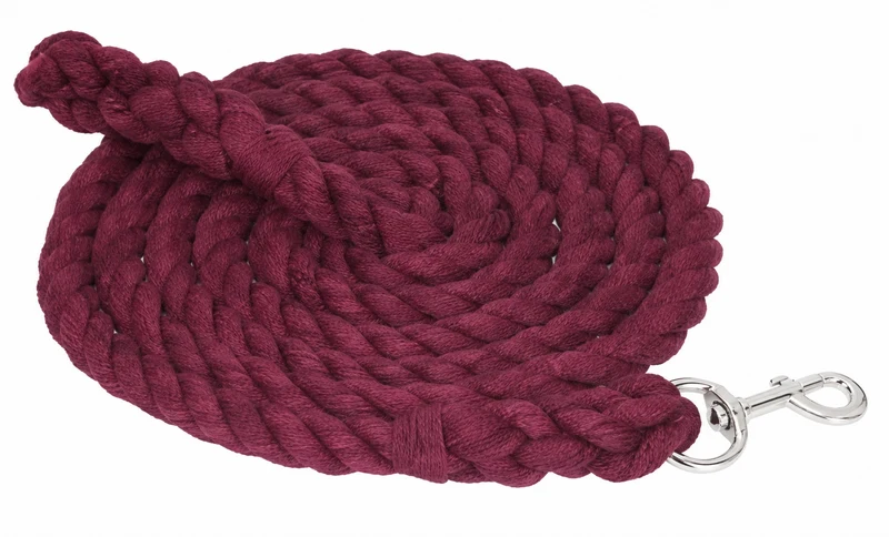 Gatsby Cotton 8ft Lead with Bolt Snap Burgundy / 8'
