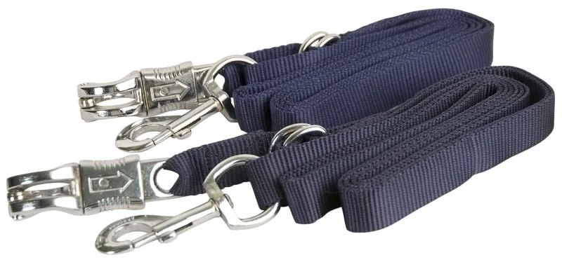 Gatsby Nylon Cross Ties with Panic Snap Navy / 60"-110"
