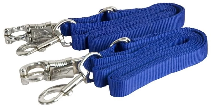 Gatsby Nylon Cross Ties with Panic Snap Royal Blue / 60"-110"