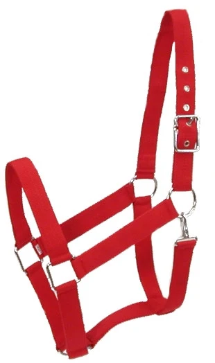 Gatsby Nylon Draft Halter with Snap Red / Draft