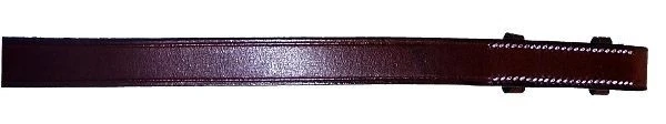 DaVinci Plain Flat Reins 1/2in Dark Brown Dark Brown / 3/8"