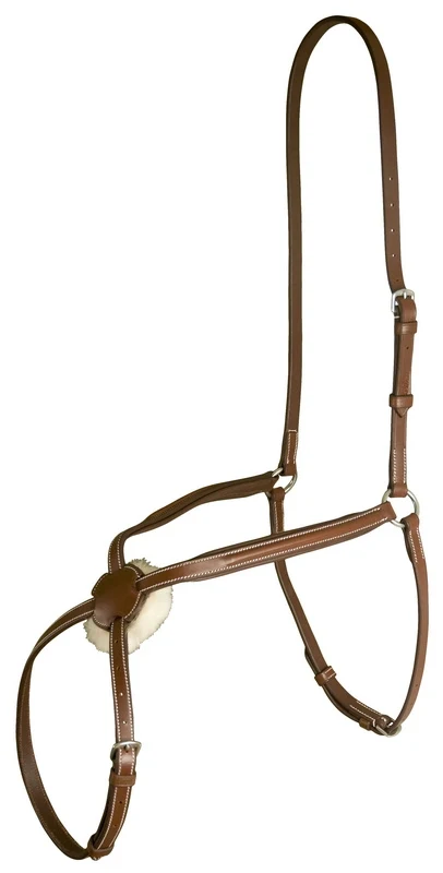 Da Vinci Plain Raised Adjustable Fig-8 Noseband Chestnut / Horse