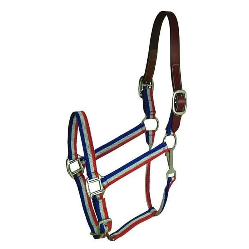 Gatsby Nylon Breakaway Halter Red/White/Blue / Oversize