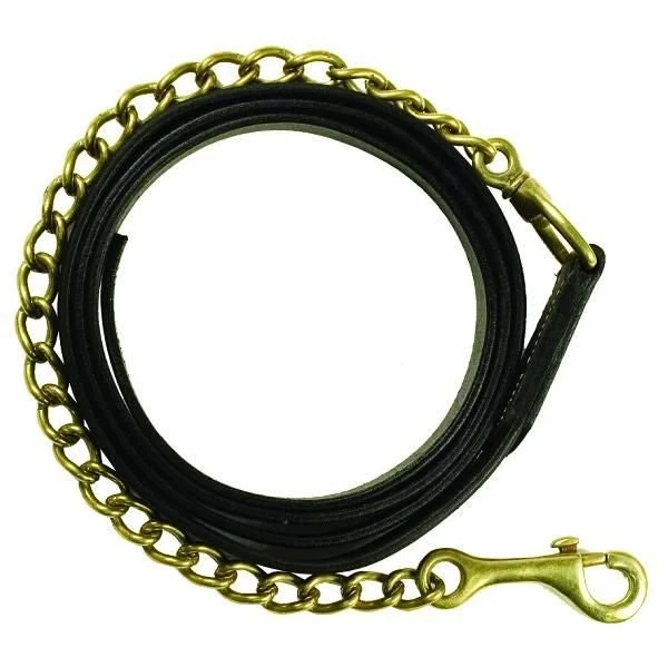 Gatsby Leather Lead with Chain Havanna / 7-1/2'