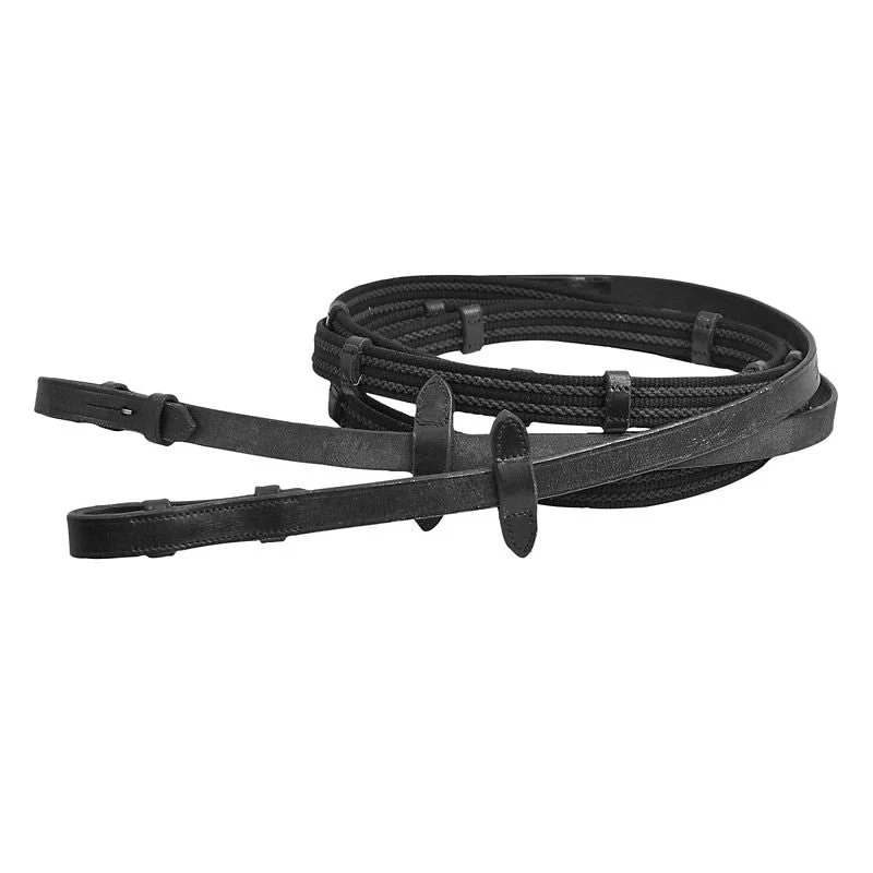 DaVinci Web Anti-Slip Rein/Buckle Black / 5/8" x 60"