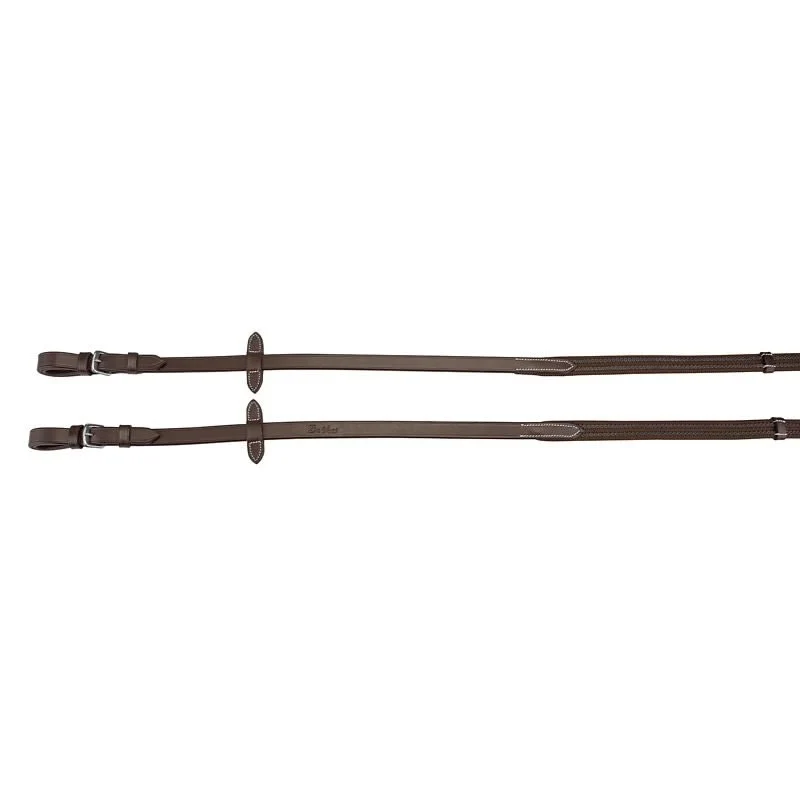 DaVinci Web Anti-Slip Rein/Buckle Dark Brown / 5/8" x 54"