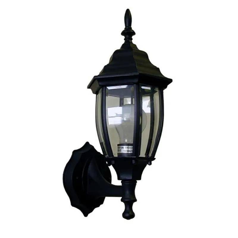 Whitfield Lighting Nathan Outdoor Wall Mount Light - 1 Light - 6.5-in x 15-in - Black