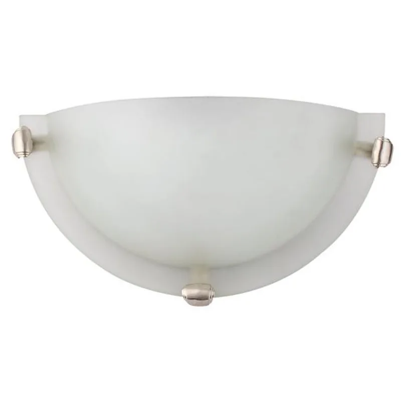 Whitfield Lighting Wall Sconce - 1 Light - 12-in x 7.5-in - Glass - Satin Steel