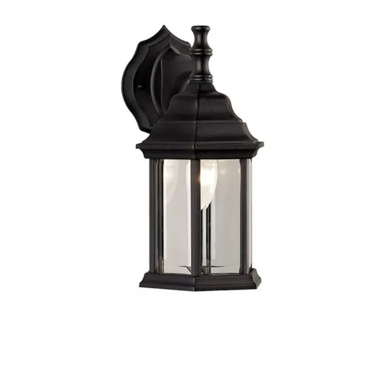 Ken Outdoor Wall Lanterns Light E-26 Traditional 12 Inc, Black