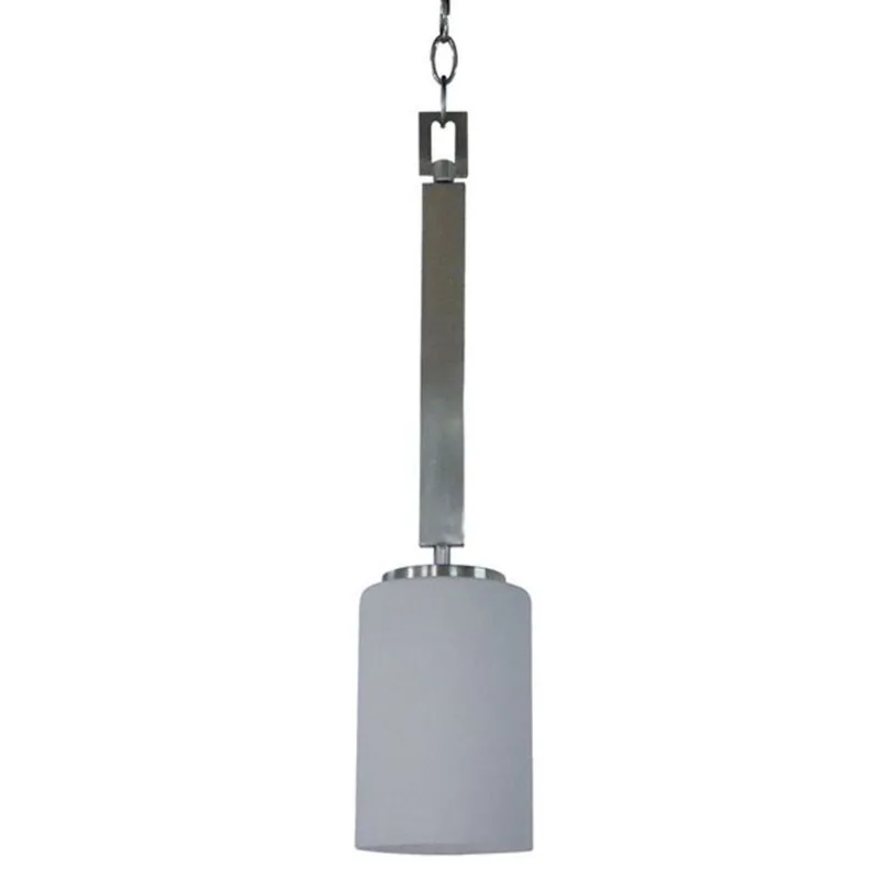 Carmen 1 Light Down Pendant Ceiling Light E-26, Indoor Transitional Silver Steel