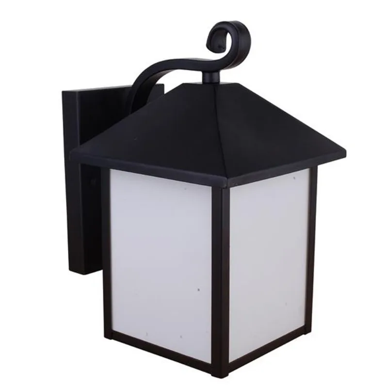 Whitfield Lighting Outdoor Wall Mount Light - 1 Light -12-in x 7.25-in - Black