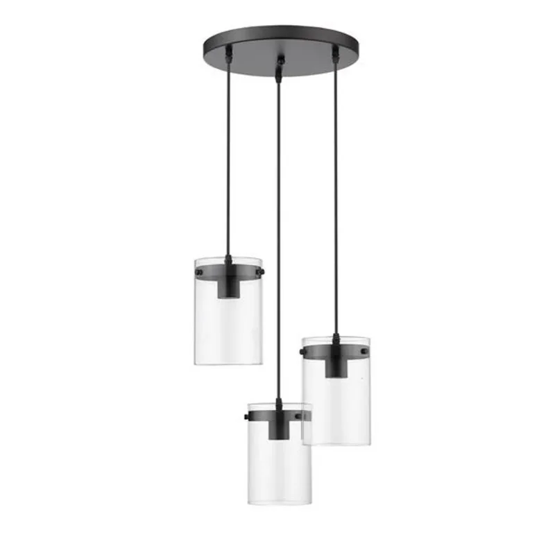 Whitfield Lighting Pendant Light - 3 Lights - 7.5-in - Black