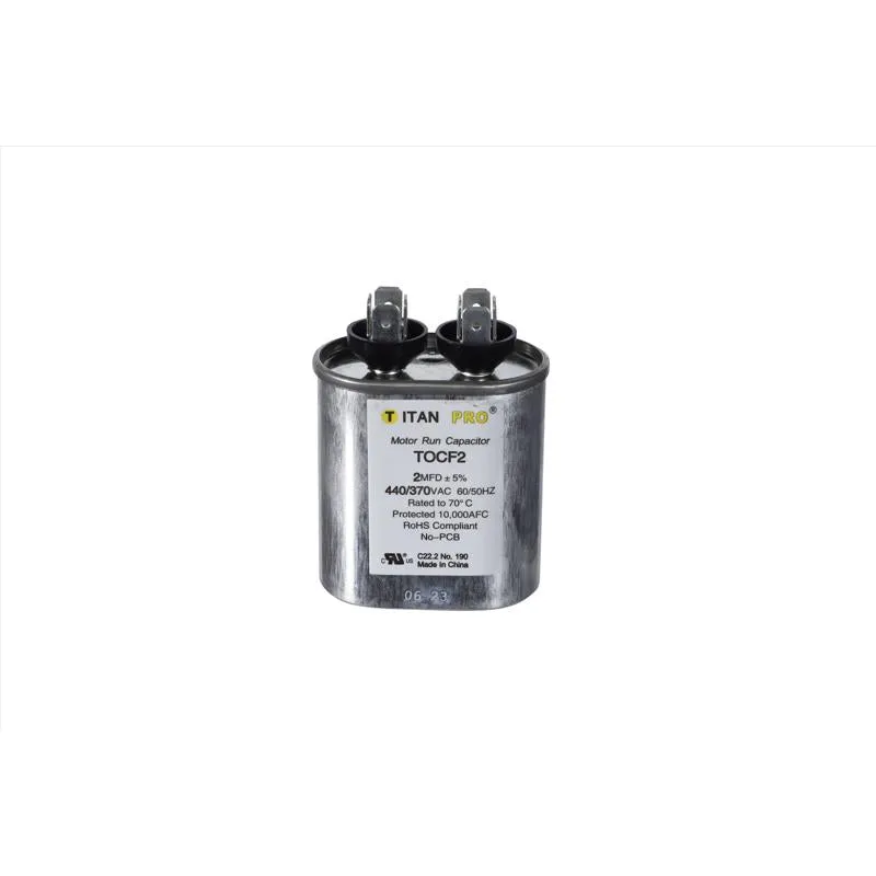 Capacitor De Corrida Oval Titan Pro 2 Mfd 440v Tocf2