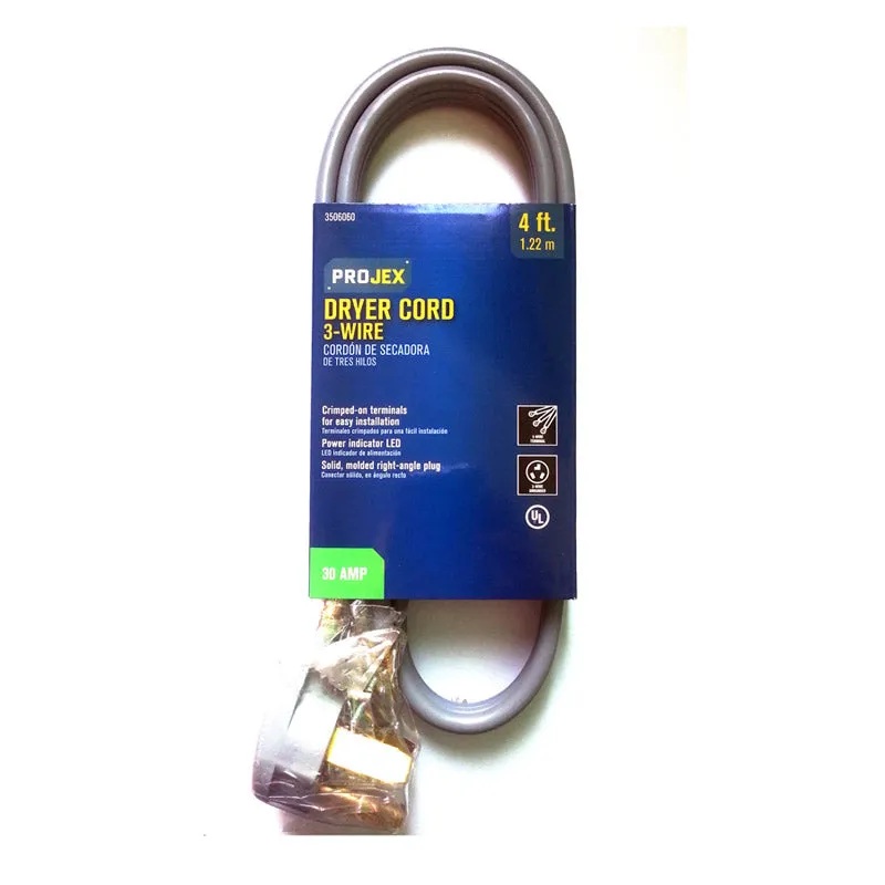 Cabo De Secagem Projex 10/3 Srdt 1,2 Mm L 30a 7500w Cinza Com 3 Saídas