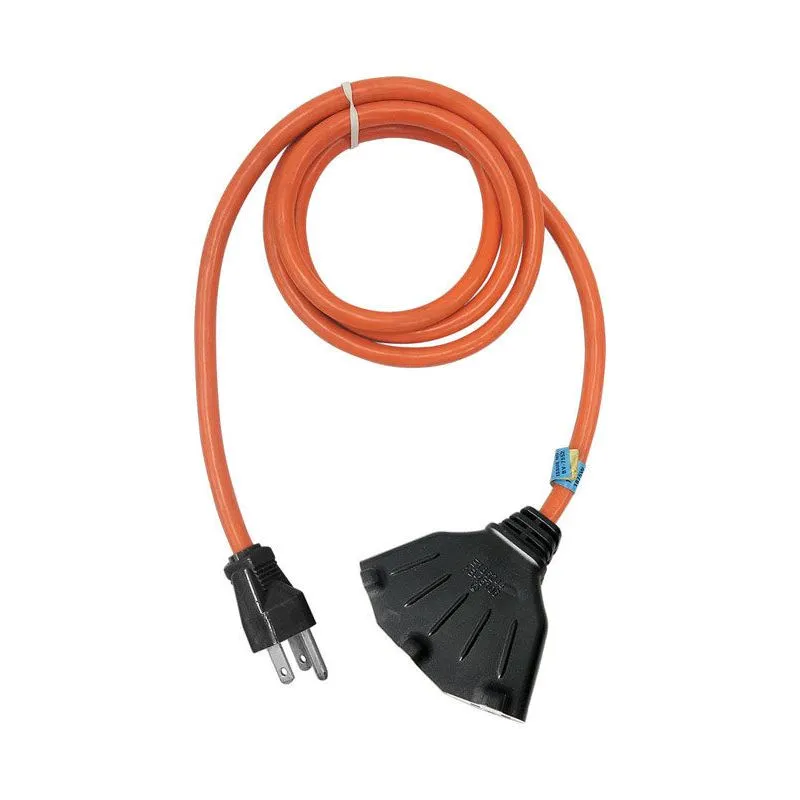 Cabo De Extensão Projex Indoor 3m Orange 12/3 Com 3 Tomadas