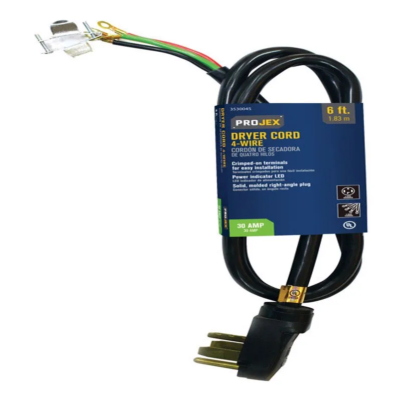 Cabo De Secagem Projex 10/4 Srdt 250v 1,8 Mm L 30a 7500w Preto