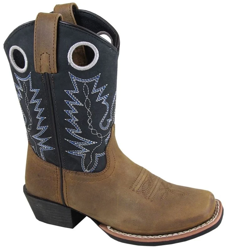 Smoky Mountain Childrens Mesa Black Boots Oil Distress Brown/Black / 9