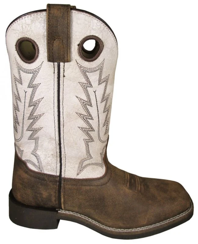 Smoky Mountain Ladies Drifter Brown Boots Brown Distress/Antique White / 6M