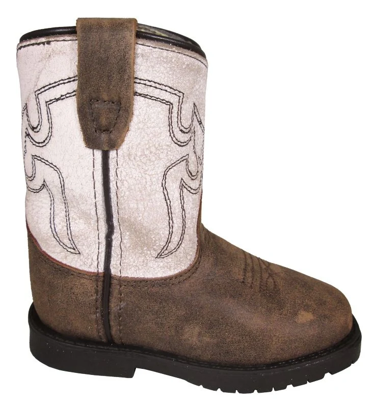 Smoky Mountain Childs Drifter Brown Boots Brown Distress/Antique White / 8.5