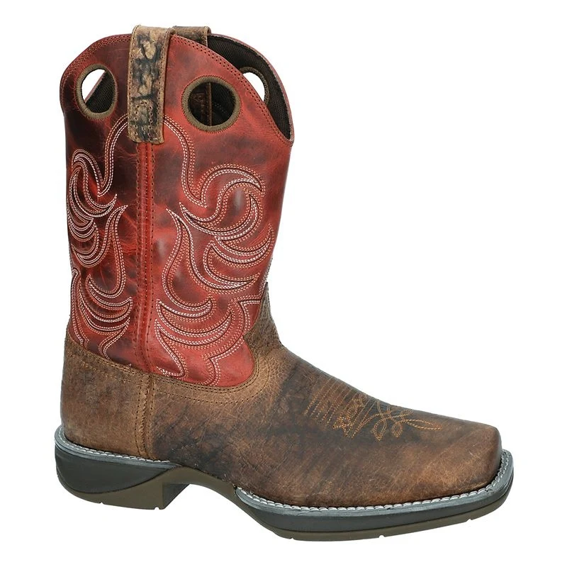 Smoky Mountain Mens Benton Boots Brown/Burnt Apple Red / 9.5D