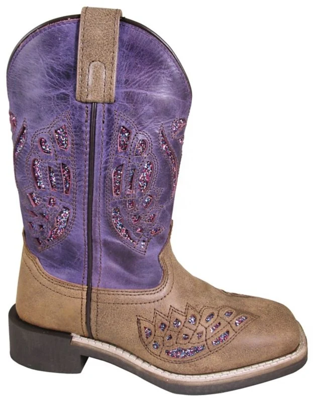 Smoky Mountain Childs Trixie Purple Boots Brown Distress/Purple / 2.5