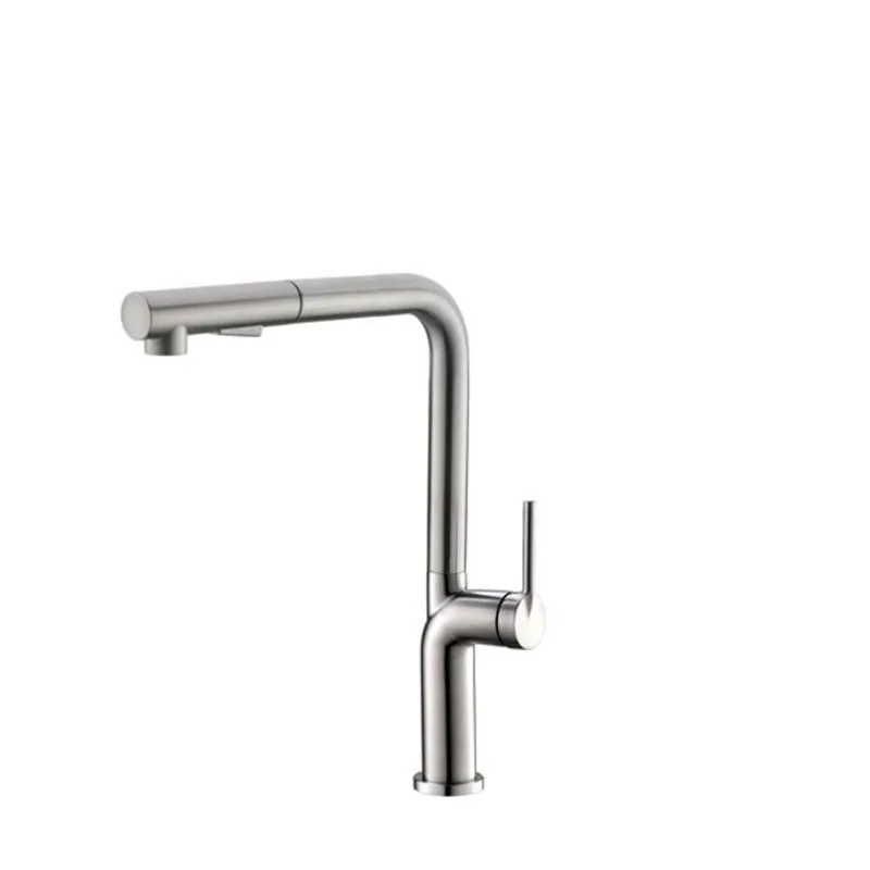 Stylish Latina Stainless Steel 1-Handle Deck Mount High-Arc Handle/Lever Kitchen Faucet