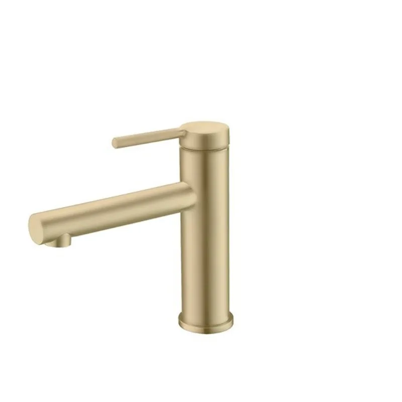 Stylish Toria Brushed Gold 1-Handle Single Hole Bathroom Sink Faucet - Easy-Clean Design